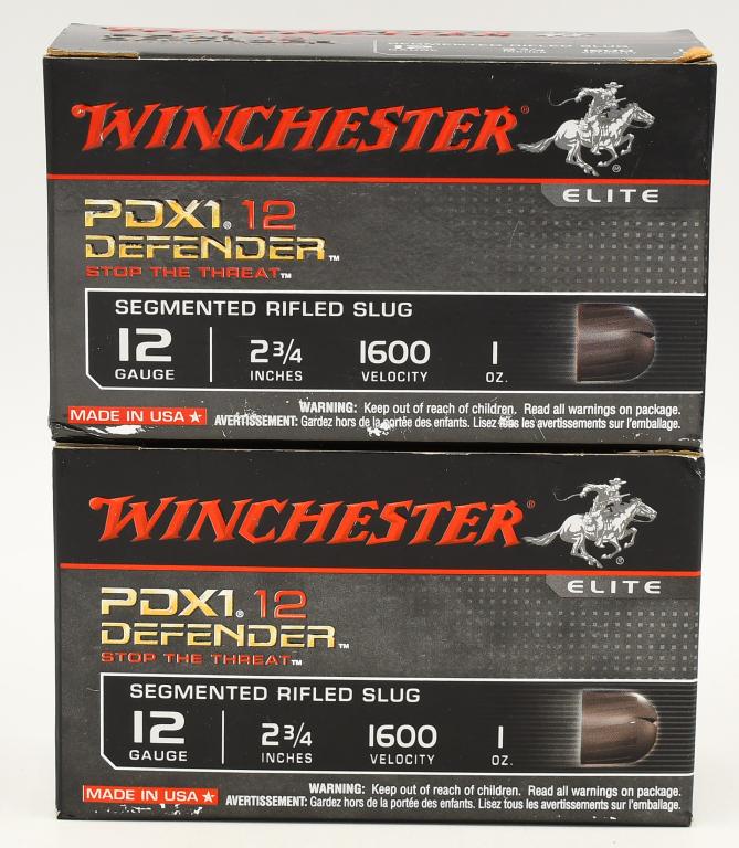 20 Rounds Of Winchester PDX1 12 Gauge Rifled Slugs: 20 Rounds Of Winchester PDX1 12 Gauge Rifled Slugs 2 3/4" 1oz Segmenting Slug When choosing ammo for your defensive shotgun, Winchester has you covered with Supreme Elite PDX1 Defender. These 2-3/4" 1