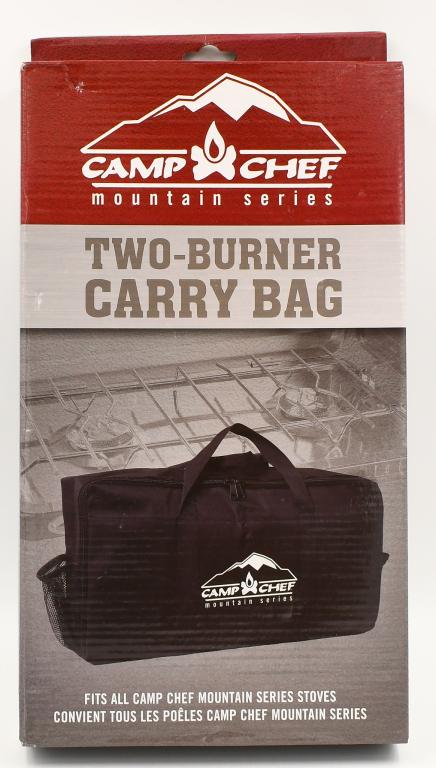 Camp Chef Mountain Series Camp Stove Carry Bag: Camp Chef Mountain Series Camp Stove Carry Bag New In Box Black Color, Features Made with durable fabric to withstand your outdoor cooking adventures, this carry bag features a roomy interior to fit y