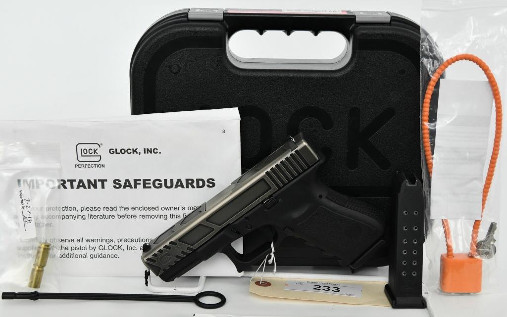 Glock G19 Gen 3 Semi Auto Pistol 9MM: Up next is a Glock G19 Pistol With a Machined Slide, Chambered in 9MM. It comes in the original factory hardcase with lock, cleaning tools, paperwork, and 2 magazines. More from the internet below: GL