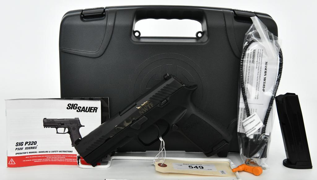 Sig Sauer P320 NWTF Engraved Edition Pistol 9MM: Up Next We Have a Brand New Sig Sauer P320 National Wild Turkey Federation Special Edition Engraved Edition Semi Auto Pistol Chambered in 9mm, 4.7" Barrel, Nitron Black, Contrast Sights, Modular Polym