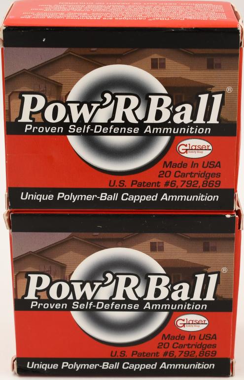 40 Rounds Of Glaser Pow'RBall 38 Special +P Ammo: 40 Rounds Of Glaser Pow'RBall 38 Special +P Ammo 100 Grain Loaded by Cor-Bon, the Pow'Rball round is a controlled expansion copper-jacketed compressed lead core hollow point bullet capped with a polym