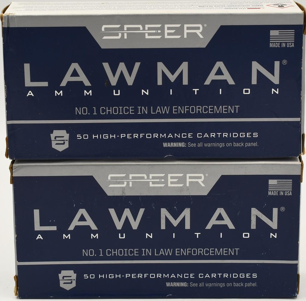 100 Rounds Of Speer Lawman .357 SIG Ammunition: 100 Rounds Of Speer Lawman .357 SIG Ammunition 125 Grain TMJFN 1325fps Speer Lawman is some of the best general purpose training ammunition on the market available. For nearly 40 years it has earned a