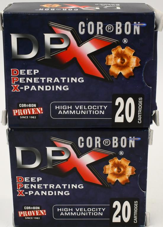 40 Rounds Of Cor-Bon DPX 45 ACP +P Ammunition: 40 Rounds Of Cor-Bon DPX 45 ACP +P Ammunition, 185 Grain DPX Hollow Point Lead-Free Loaded with pure copper Barnes X Bullets, the DPX line offers deep penetration with 100% weight retention, non-corro