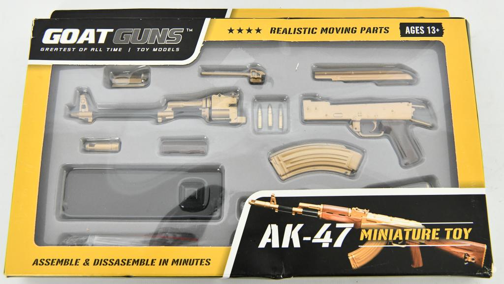 Golden AK-47 Miniature Goat Gun Toy New In Box: Golden AK-47 Miniature Goat Gun Toy New In Box, Assemble & Disasemble In Minutes , Has Realistic Moving Parts