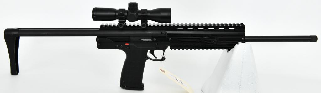 Kel-Tec CMR-30 .22 Magnum Semi Auto Rifle: Up Next We Have a Kel-Tec CMR-30 Semi Auto Rifle Chambered in .22 Magnum, Threaded Barrel, Collapsible Stock, Comes With One Magazine, and Topped With an Aim Sports 4X32 Scope. Overall in Excellent Co