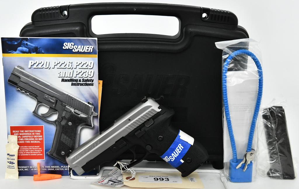 Sig Sauer P229 SAS Semi Auto Pistol .40 S&W: Up Next We Have a Brand New Sig Sauer P229 SAS Gen 2, Semi Auto Pistol Chambered in .40 S&W, Duo Tone, and Comes in The Factory Hardcase With Two Magazines, Lock, Paperwork, and Hardcase. The P229 was