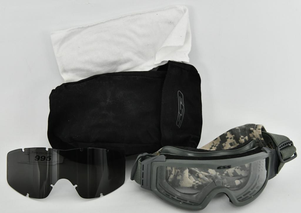 Military ESS Gray Tactical Goggles With Extra Lens: Military ESS Gray Tactical Goggles With Extra Lens, Has Adjustable Band For Variable Sizes Also Comes With Extra Tented Lens & Comes With Cover