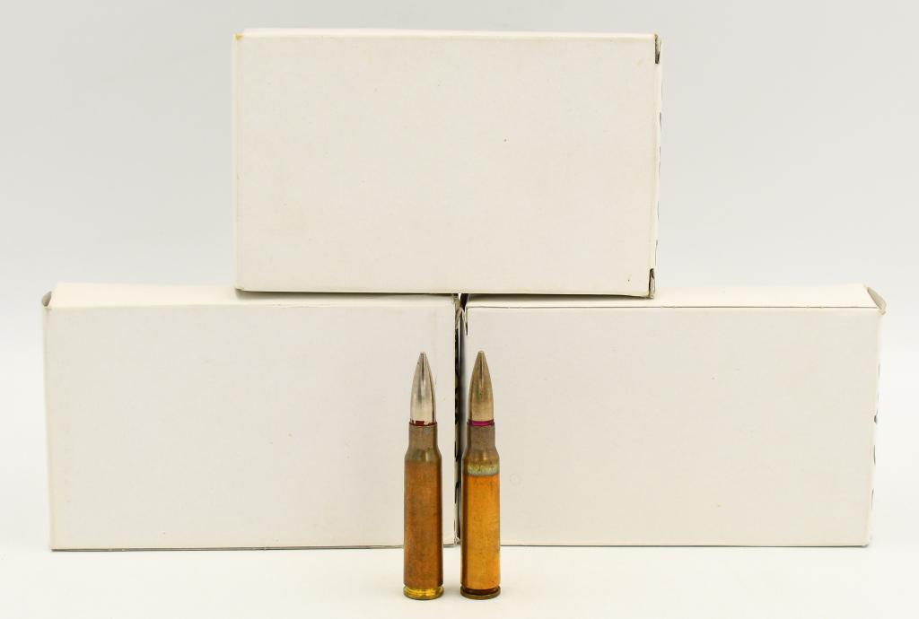 60 Rounds Of Silver Tip 7.5 French MAS Ammunition: 60 Rounds Of Silver Tip 7.5 French MAS Ammunition, Brass Cased Full Metal Jacket Silver Tip Ammunition