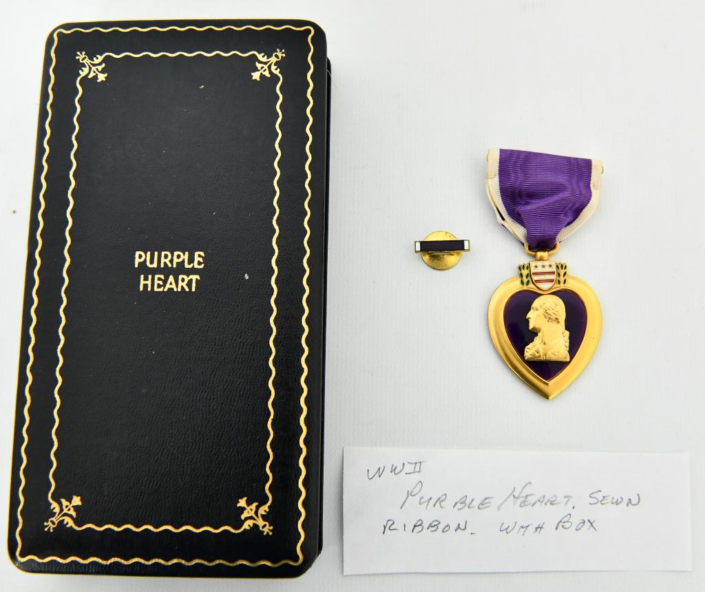 Vintage WWII Purple Heart Medal & Ribbon: Vintage WWII Purple Heart Medal & Ribbon The Purple Heart (PH) is a United States military decoration awarded in the name of the President to those wounded or killed while serving, on or after April 5