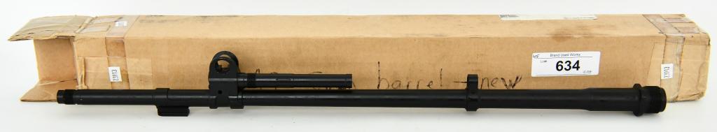 FN 49 8mm Barrel 23" w/gas block & bayonet lug: FN49 Barrel, 23", With Gas Block & Bayonet Lug, No Parts Fitted, Blued, Belgian, 8mm, threaded muzzle *NOS* (new old stock) proof marks and the number 89
