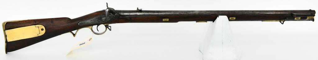 Antique Royal Nepalese Brunswick Pattern Musket: Here we present an Antique Royal Nepalese Brunswick Pattern Percussion Musket, which is a copy of a British Brunswick rifle. It Comes With its Bayonet, About 12,000 of these were hand made in Nepal be