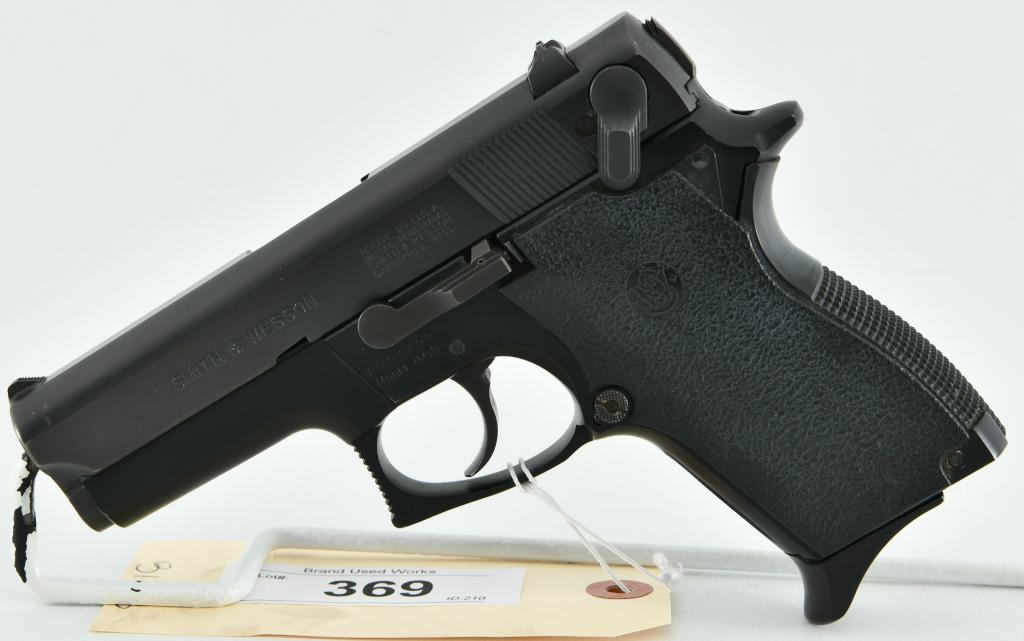 Smith & Wesson Model 469 Semi Auto 9MM Pistol: Up Next We Have a Smith & Wesson Model 469 Semi Auto Pistol Chambered in 9MM and Comes With One Magazine, Auto Decocker, Factory Grips, Checkered Backstrap, and Overall in Excellent Pre-owned Conditio