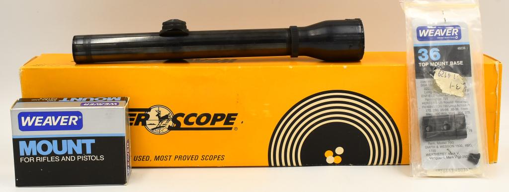 Weaver Model K2.5 Dual X Rifle Scope: Weaver Model K2.5 Dual X Rifle Scope, 2.5 Power Rifle Scope Dual X Reticles, Made in USA , Comes In Original Box Power: 2.5x Field of View: 43ft, Tube Diameter: 1", Eyepiece Diameter: 1.235, Front End