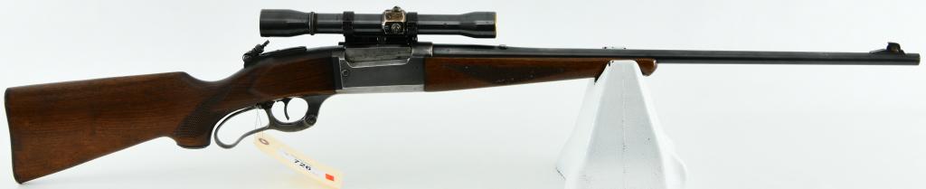 Savage Model 1899 Lever Action Rifle .300 Savage: Here is a Savage Model 99 with counter for your bidding pleasure, this Lever action rifle comes chambered in the .300 savage, Checkered Wood Stock, a barrel that measures approx 24" in length, Blade F