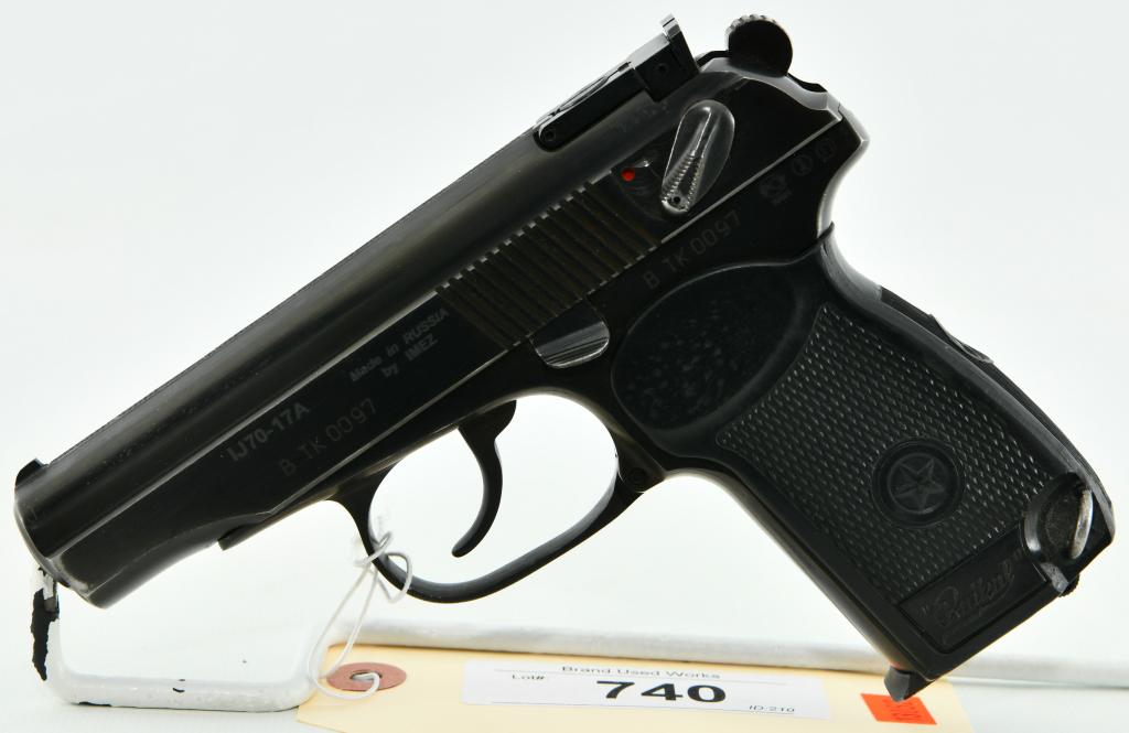 Russian Imez IJ-70 .380 Makarov Semi Auto Pistol: Up next is a Russian Imez IJ70-17A Makarov Semi Auto Pistol Chambered in .380 ACP, it comes with One Magazine, Overall in great condition, Imported By B-West. The Russian-made Imez IJ-70 pistol is oft