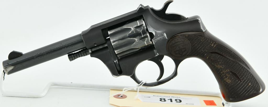 J.C. Higgins Model 88 .22 Cal Revolver: Up for auction is a JC Higgins Model 88 Revolver Chambered in .22, comes with a 4 1/2" barrel, Plastic grips that have the JC Higgins Emblem, this is a double action revolver with front and rear sight