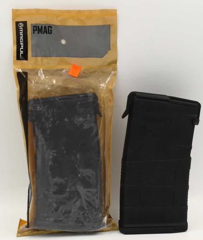 Lot of 2 Magpul Pmag 20 7.62x51mm Magazines;: Lot of 2 Magpul Pmag 20 7.62x51mm Magazines, (308) Caliber Magazines , For SR/LR Rifles, 1 Magazines Comes New In Package, Both Are Black Polymer Magazines Made In USA