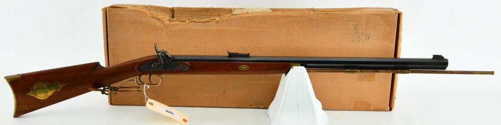 Thompson Center Hawken .50 Cal Muzzle Loader Rifle: Up Next We Have a Nice Thompson Center Hawken .50 Caliber Muzzle Loader Rifle, Cap Lock, Appears in Excellent Condition, It Does Need a Hammer adjustment, it wont lock back, and Comes in The Factory B