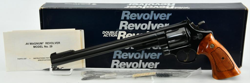 Smith & Wesson Model 29-3 .44 Magnum 10 5/8": Alright Dirty Harry fans, here you go! Here we Have a Pristine and Appears Unfired Smith & Wesson Model 29-3 Double Action Revolver, Chambered in .44 Magnum and Boasting The 10 5/8" Barrel, Checkered