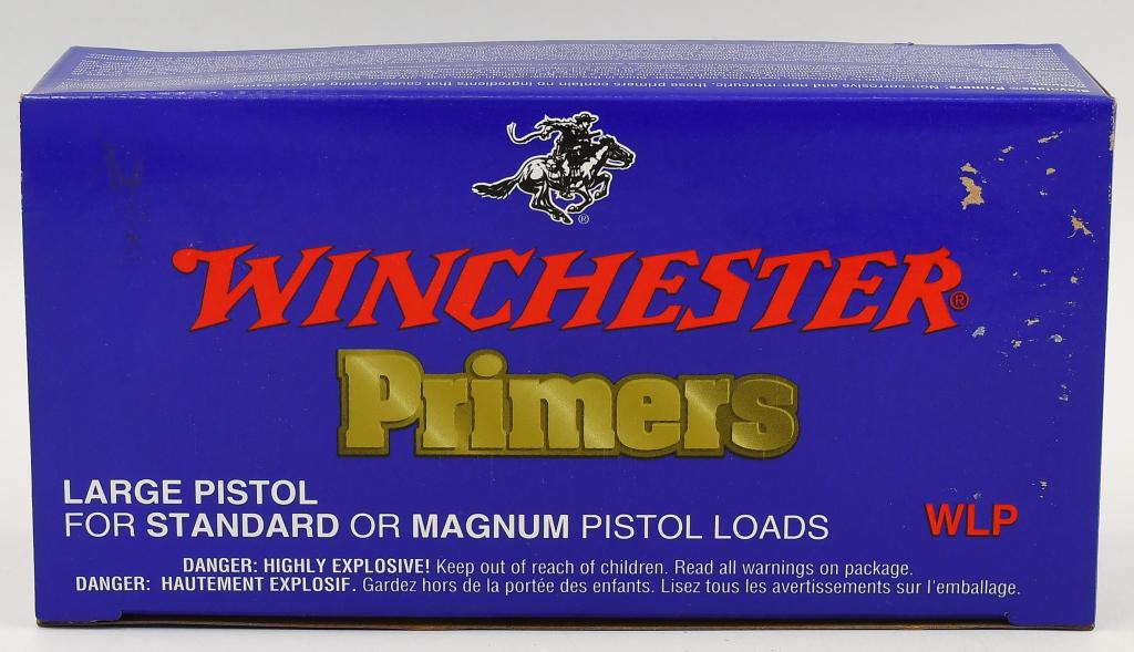 1000 Count Of Winchester Large Pistol Primers: 1000 Count Of Winchester Large Pistol Primers These non-corrosive, all weather primers deliver fast, dependable ignition under any shooting condition. Primers are constantly and rigorously tested for 