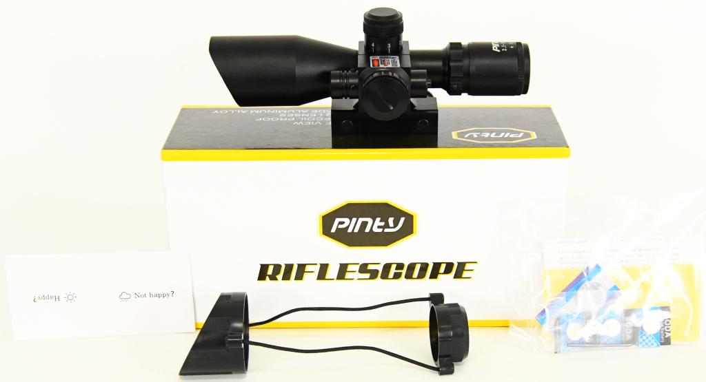Pinty 2.5-10x40 Red Green Illuminated Mil-dot: Up Next We Have a Brand New Pinty 2.5-10x40 Red Green Illuminated Mil-dot Tactical Rifle Scope with Red Laser Combo, and it Comes in The Factory Box With Paperwork, More From The Internet Below: FIELD