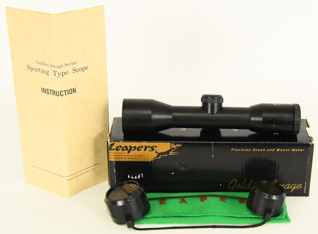 Leapers Golden Image Series 6X32 Sporting Scope: Up Next We Have a Leapers Golden Image Series 6X32 Mini Sporting Scope, Appears to Be Brand New in The Factory Box With Paperwork and Lens Cloth.