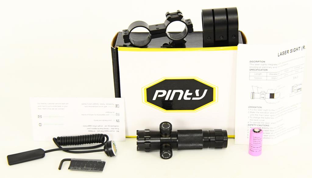 Pinty Hunting Rifle Green Laser Sight Dot Scope: Up Next We Have a Brand New Pinty Hunting Rifle Green Laser Sight Dot Scope Adjustable with Mounts, It Comes in The Factory Box With Paperwork. More From The Internet Below: DURABILITY, made of aerosp