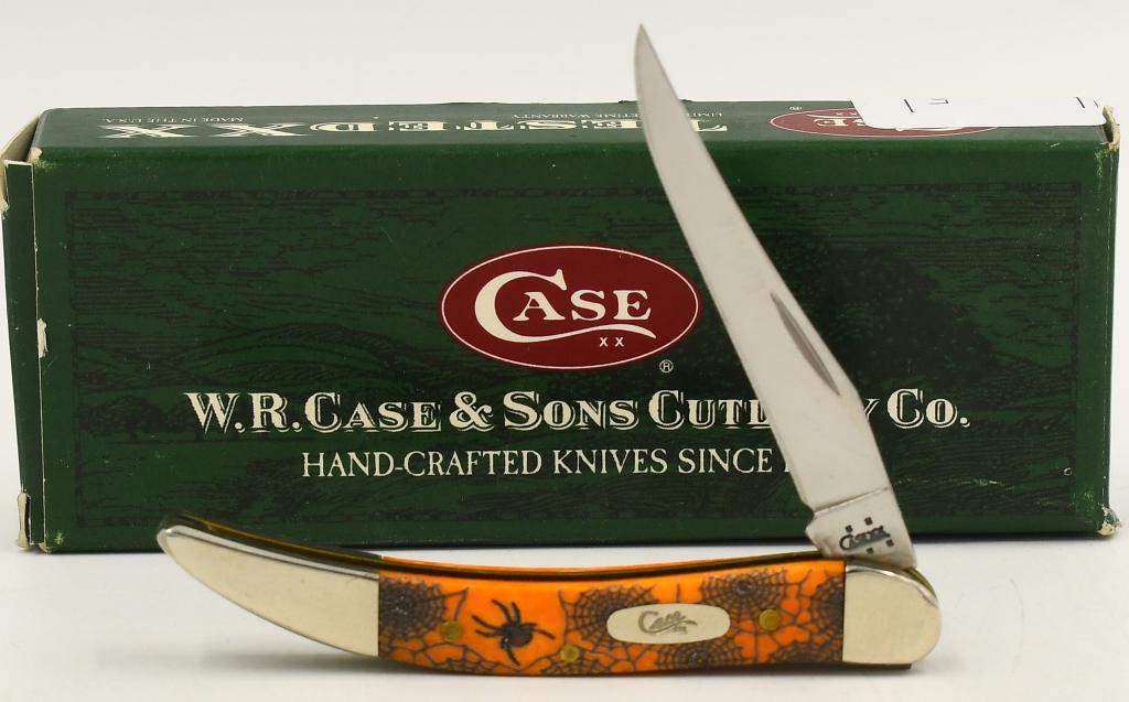 Case XX Tiny Texas Toothpick Halloween Folding: Knife; Case XX Tiny Texas Toothpick Halloween Folding Knife Orange Bone, New Comes With Box , Hand Crafted Made In USA