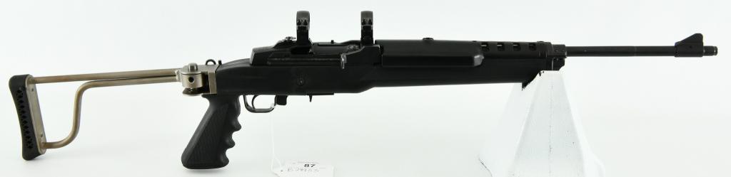 Ruger Mini 14 Paratrooper Semi Auto Rifle .223: Up Next We Have a Ruger Mini-14 Semi Auto Rifle, Chambered in .223, and Equipped with a Butler Creek Folding Paratrooper Stock, Topped With a Set of Ruger Rings, Comes With One Factory Magazine. Seria