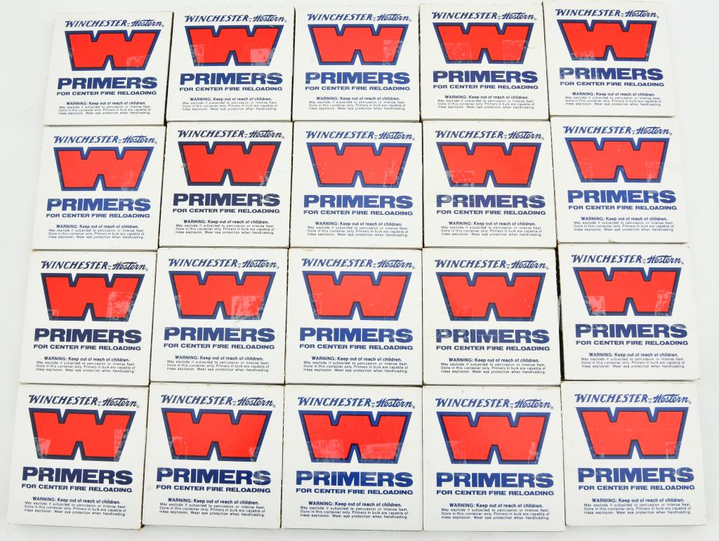 2000 Count Of Winchester Large Mag Pistol Primers: 2000 Count Of Winchester Large Mag Pistol Primers, #7m-111F, Winchester Western Staynless Primers For Large Magnum Pistol Cartridges, Non Corrosive, Made In USA