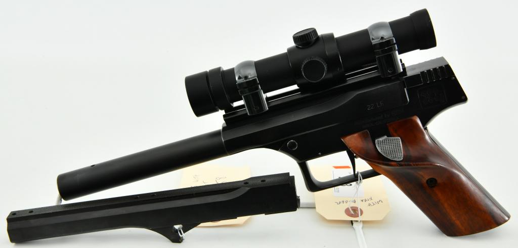 Rock Pistol Manufacturing RPM XL Single Shot .256: Up Next We Have a Rock Pistol Manufacturing RPM XL Single Shot Pistol With Two Barrels, One Chambered For .256 Magnum Measuring 8 1/2" and Currently Setup With a 10 3/4" Heavy Barrel .22 LR, Flat Face