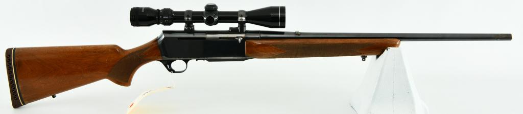 Belgium Browning BAR .30-06 Semi Auto: Up Next we have a Nice Belgium Browning BAR Semi Auto Rifle Chambered in .30-06 , 22" Barrel, Topped With a Tasco 3-9X40 Scope, Checkered Walnut Stock, Swing Open and Detachable 4 Round Box Mag, Overa