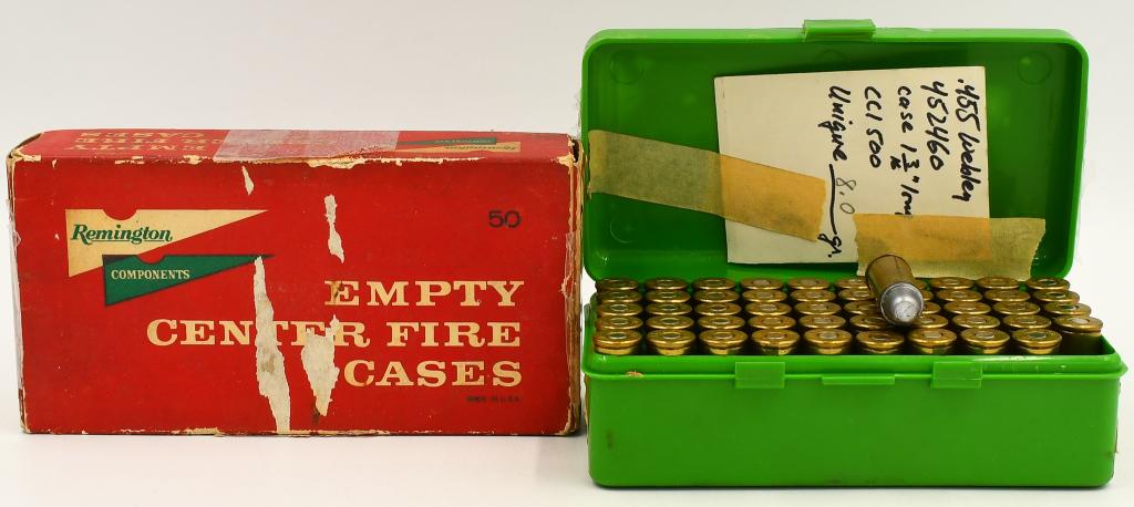 100 Rounds Of Remanufactured .45 Colt Ammunition: 100 Rounds Of Remanufactured .45 Colt Ammunition, Brass Cased, Round Flat Nose W-W Marked Head Stamped Ammunition, Also Comes With 1 Plastic Ammunition Storage Container