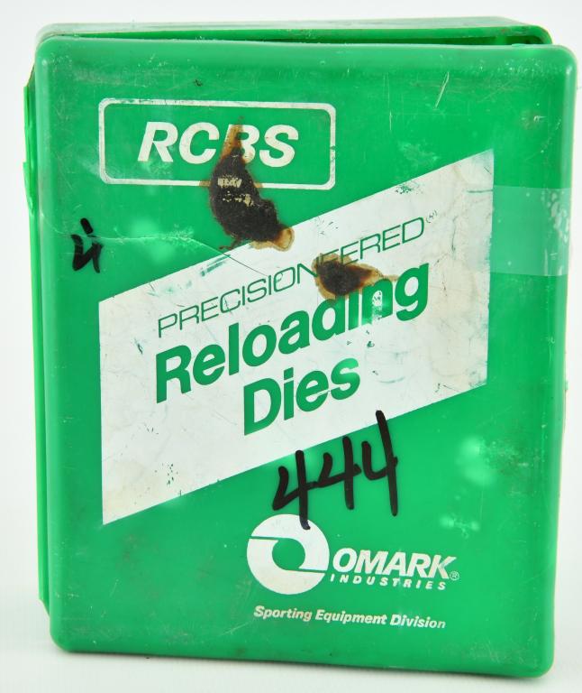 3 RCBS Full Length .444 Marlin Reloading Dies: 3 RCBS Full Length .444 Marlin Reloading Dies, Includes Seater Die & Expander Die, Also Comes With Plastic Storage Container