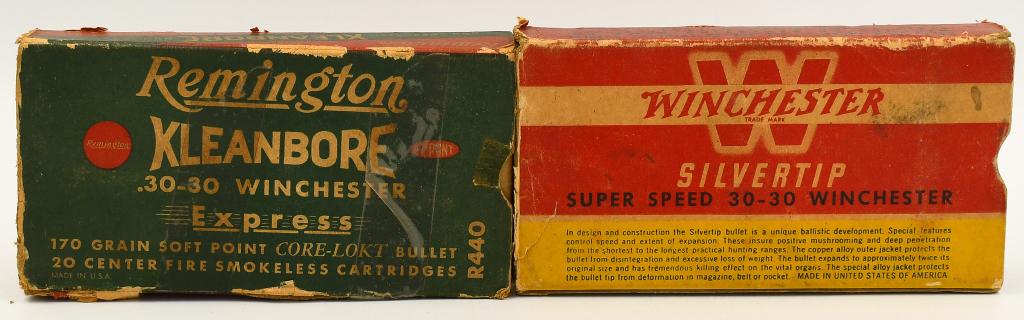 32 Rounds Of .30-30 Winchester Ammunition: 32 Rounds Of .30-30 Winchester Ammunition, 20 Rounds Are Winchester Super-Speed Brass Cased Round Nose Ammo, & 12 Rounds Are Remington Kleanbore Ammo