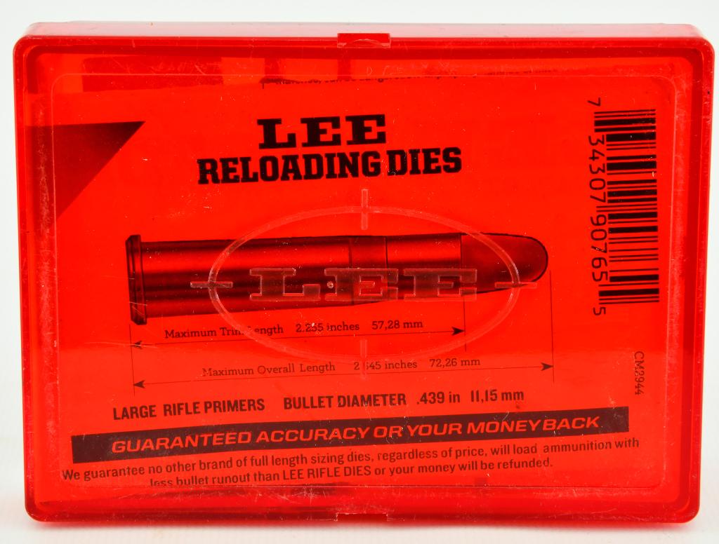 Lee Precision .43 Spanish Full Length 2 Die Set: Lee Precision .43 Spanish Full Length 2 Die Set This is a limited production full length two die set for .43 Spanish, also referred to as 11mm Spanish. The set includes a sizing die, bullet seating di