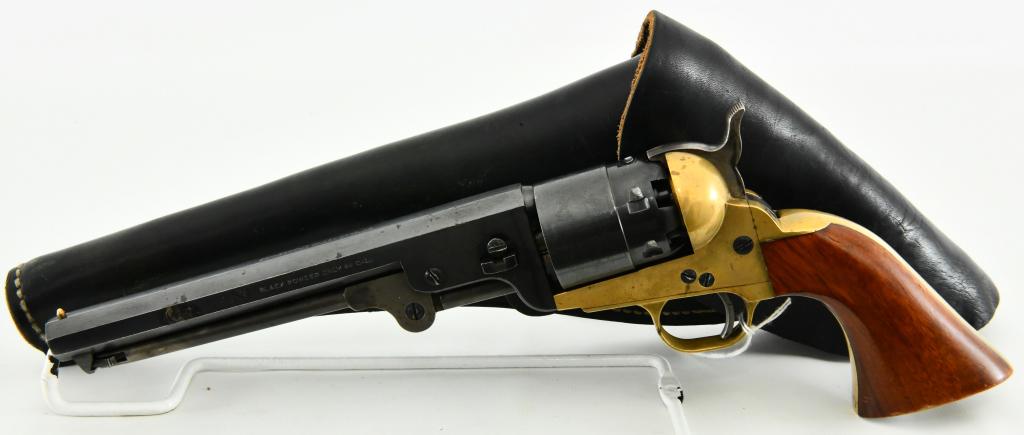 Pietta 1851 Confederate Navy Black Powder: Up Next We Have a Pietta 1851 Confederate Navy Cap & Ball Black Powder Revolver, It Comes With a Nice Black Leather Holster. No Background Check Required. More From The Internet Below: Pietta 1851 Con