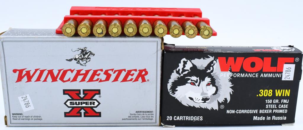 50 Rounds Of .308 Win & .270 Win Ammunition: 50 Rounds Of .308 Win & .270 Win Ammunition, 20 Rounds Are Wolf 150 Grain Full Metal Jacket Wolf Ammo, 20 Rounds Are Winchester Super-X 130 Grain Power Point & 10 Rounds Are Federal .270 Win Ammunitio
