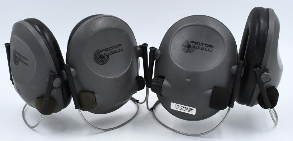 2 Pair Of Peltor Tactical 6-S Shooting Earmuffs: 2 Pair Of Peltor Tactical 6-S Shooting Earmuffs Peltor Tactical 6-S SoundTrap Hearing Protection is ideal for applications where a slim line cup is required. The electronic vent on these Peltor Hearin