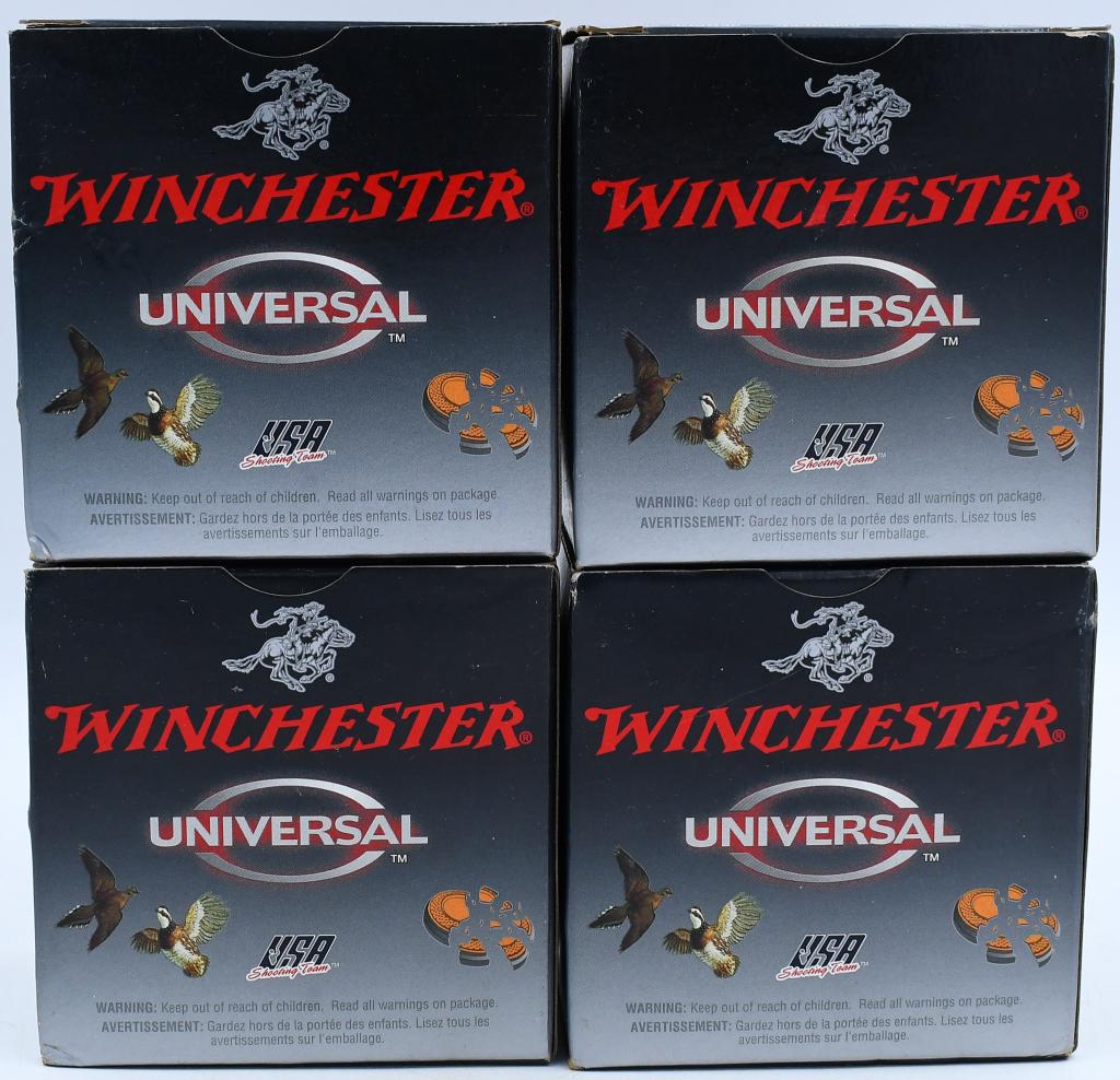 100 Rounds Of Winchester Universal 20 Ga: 100 Rounds Of Winchester Universal 20 Ga Shotshells, 2 3/4" 1200 FPS 7/8 Oz 7 1/2 Shot Plastic Shotshells Made In USA