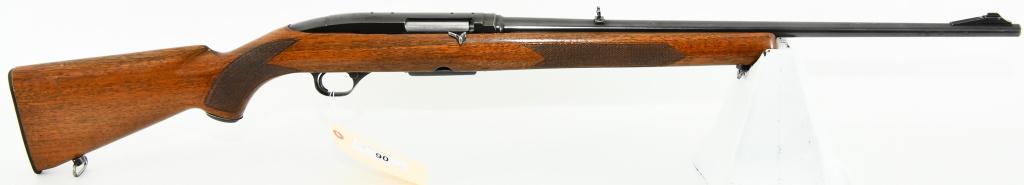 Winchester Model 100 Semi Auto Rifle .308: Up Next We Have a Very Nice First Year Winchester Model 100 Semi Auto Rifle Chambered in .308, 22" Barrel, and It Comes With One Detachable Magazine, Fixed Front Sight, Adjustible Flip-up Leaf Rear, S