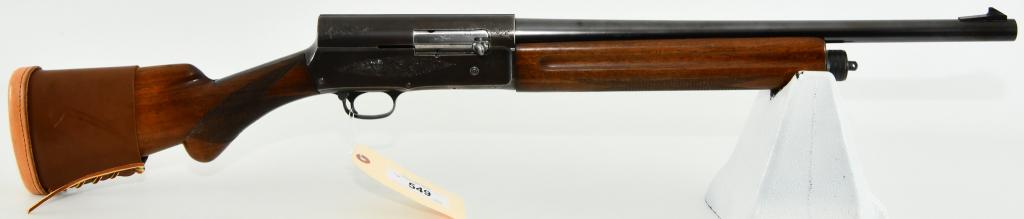 FN Marked Belgium Browning Auto 5 Shotgun 12 Gauge: Up Next We Have a Fabrique Nationale Marked Belgium Browning A5 12 Gauge Auto Shotgun with a Shortened 18 1/2" Special Steel Barrel Marked Made in Belgium, Serial Number 328547, Overall Appears in Goo