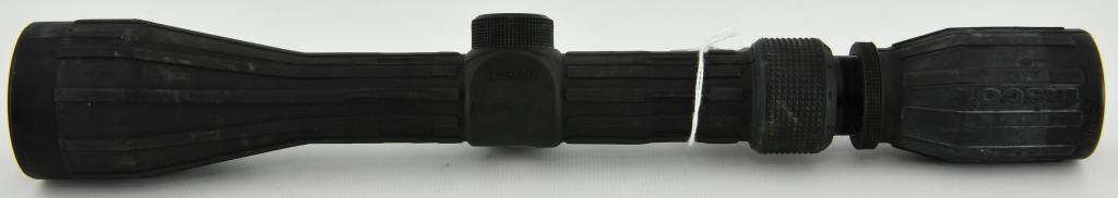 Tasco Rubber Armored 3 - 9 × 40 Rifle Scope: Pre owned Tasco Rubber Armored 3 - 9 × 40 Rifle Scope This is a used Tasco Rubber Armored 3 - 9 × 40 rifle scope. It features a rubber encased housing, variable zoom controls, a standard duplex reti
