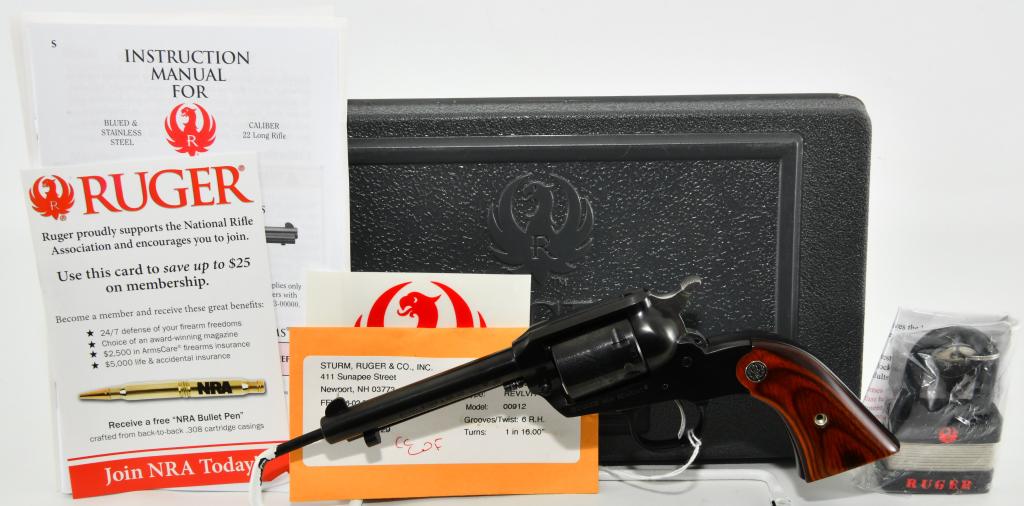 Ruger New Bearcat Single-Action Revolver .22 LR: Up Next We Have a Ruger New Bearcat Single-Action Revolver Chambered in .22 LR, 4 1/4" Barrel, Appears Brand New and Comes in The Factory Hardcase With Paperwork. More From The Internet Below: The rug