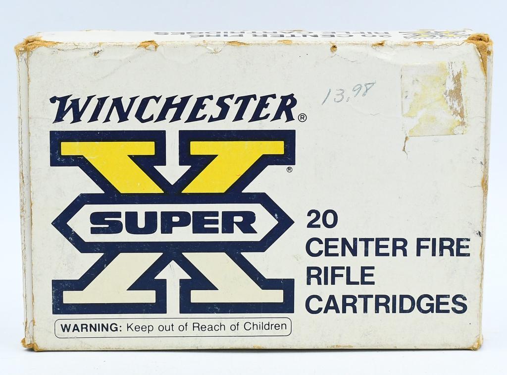 20 Rounds Of Winchester .300 H&H Mag Ammunition: 20 Rounds Of Winchester .300 H&H Magnum Ammunition, Silver Tip Super-X Brass Cased W-W Marked Head Stamped Ammunition In Original Winchester Box