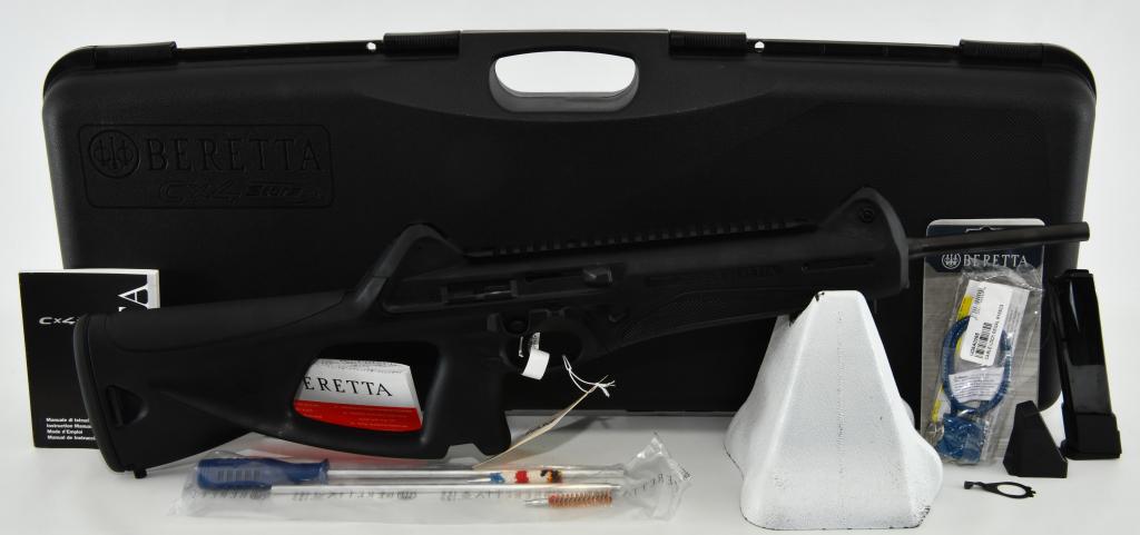 NEW Beretta Cx4 Storm 9mm Luger Semi-Auto Rifle: Up Next We Have a Brand New Beretta Cx4 Storm Semi-Auto Rifle Chambered in 9mm Luger, It Comes in The Factory Hardcase and Sleeve With One Magazine, Paperwork, and Cleaning Kit. More From The Internet