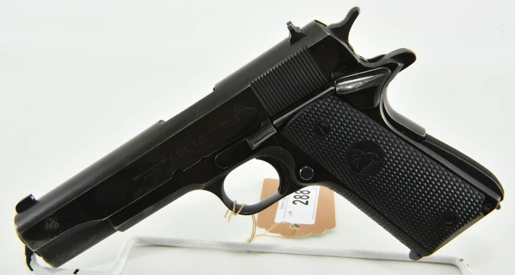 Colt Government Model 1911 Semi Auto Pistol .45: Up Next We Have a Colt Government Model 1911 Semi Auto Pistol Chambered in .45 ACP, It Comes With One Magazine, Rubber Grips, Steepled Strap, Serial # 255876-C Dates This Pistol to 1952. Overall Appea