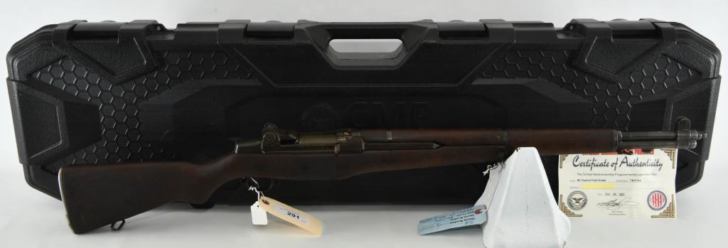 CMP Springfield M1 Garand Semi Auto Rifle .30-06: Up Next We Have a Civillian Marksmanship Program Springfield M1 Garand Semi Auto Rifle Chambered in .30-06, It Comes in The Factory Hardcase With The CMP COA. Field Grade, Muzzle 1, Throat 3, More Fro