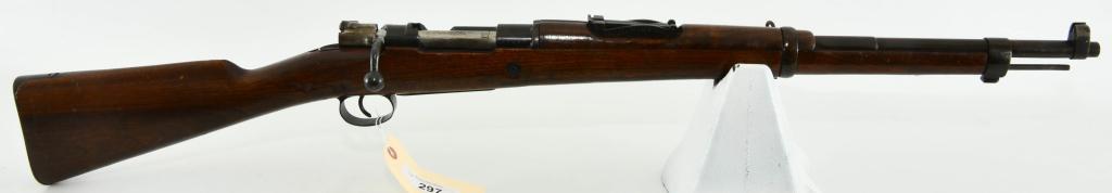 Spanish Civil War Mauser M1916 Short Rifle 7.62: Up Next We Have a Spanish Civil War Mauser M1916 Short Rifle Chambered in 7.62, This Spanish rifles has a Fascist crest on the front receiver ring from the days of “Franco’s Spain". Overall Appear