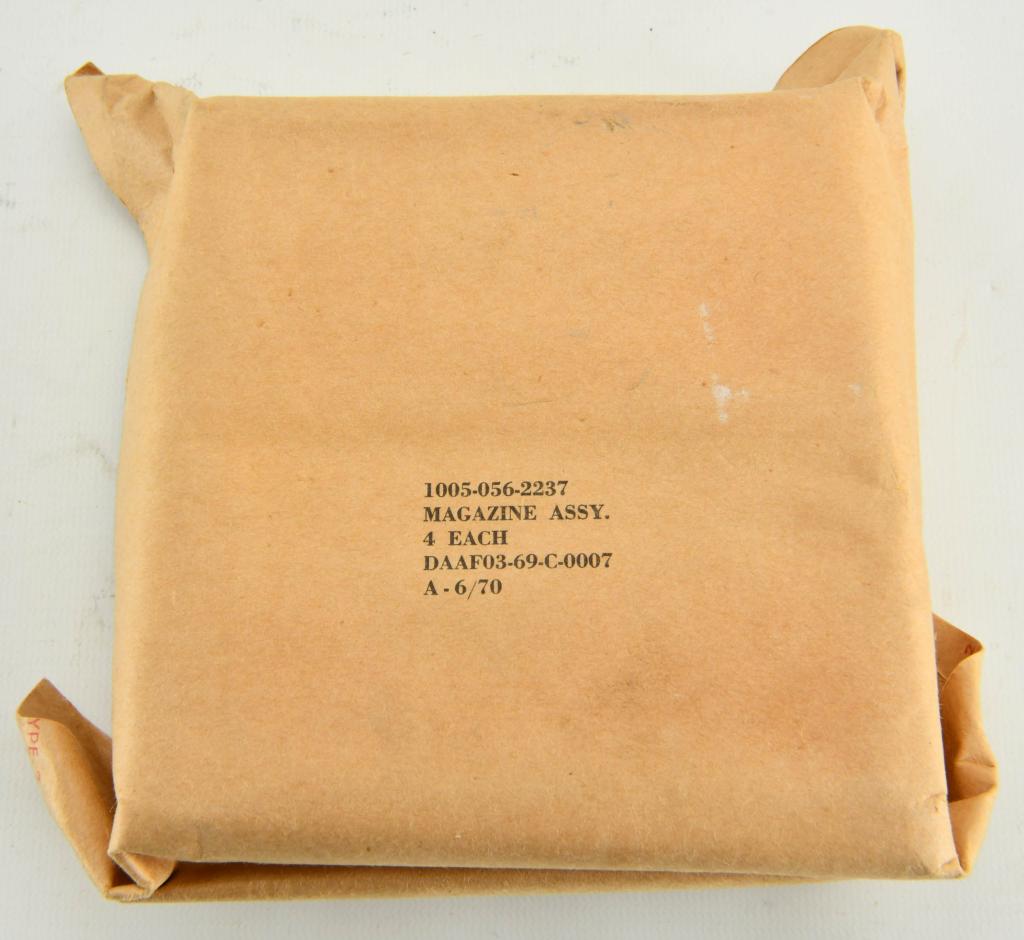 4 Factory Colt M-16 20 Round Magazines: 4 Factory Colt M-16 20 Round Magazines, Metal Case, Colt Marked 20 Round Capacity 5.56mm Caliber In Original Packing Paper Made In USA , "Know Your State Laws Before Bidding On High Capacity Magazines